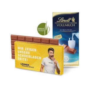 Premium Schokolade von Lindt auf Graspapier, 100 g, Klimaneutral, FSC®