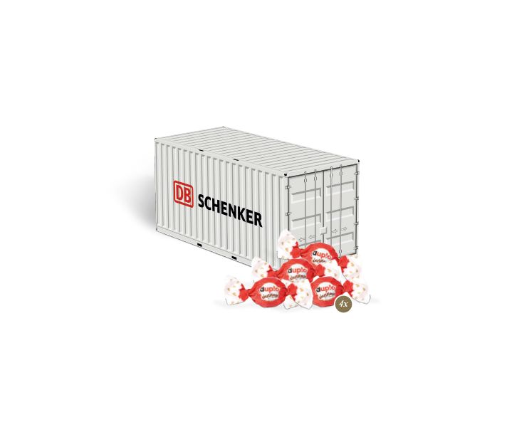 3D Präsent "Container" mit duplo Knusperlen