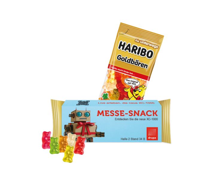 Haribo Goldbären im Werbeschuber