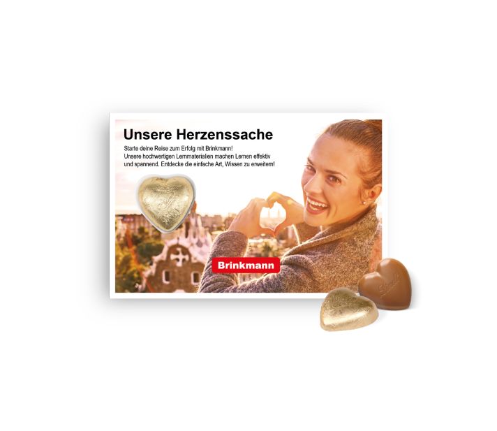 Schokokarte mit Lindt Herz