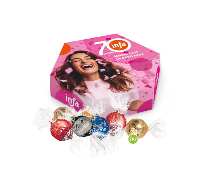 Süße Präsentbox "Maxi" mit Lindt Lindor Pralinés