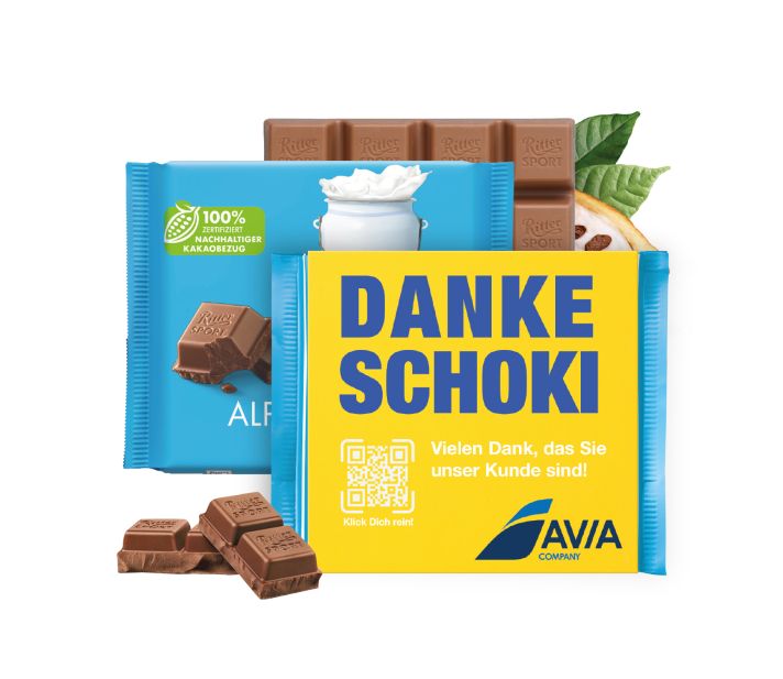 Ritter SPORT mit Werbebanderole