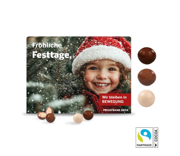 Wand-Adventskalender mit Brand Knusperkugeln