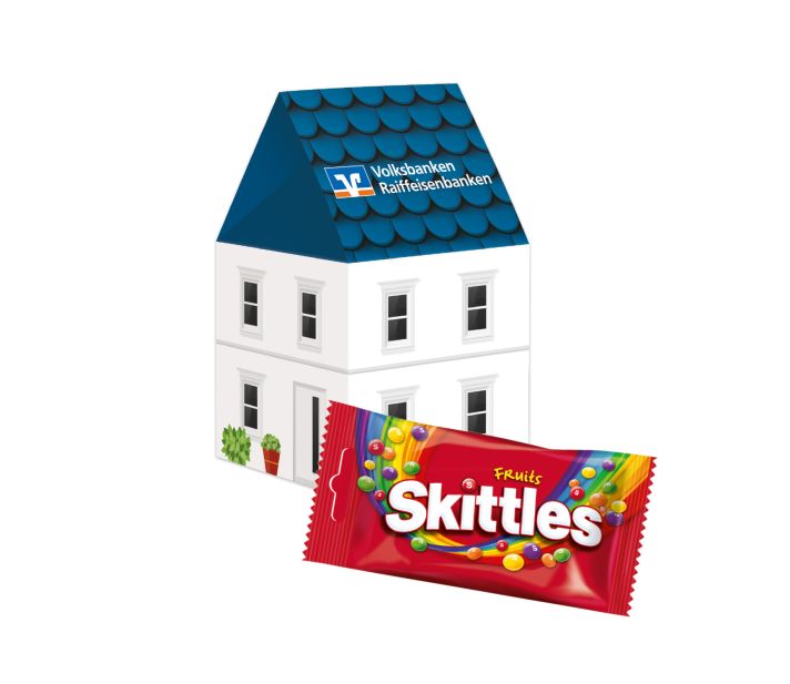 3D Präsent "Haus" mit Skittles®