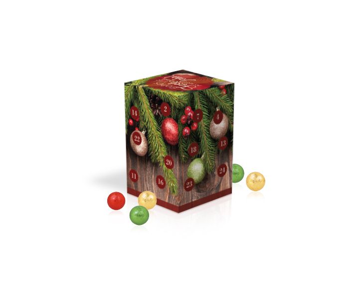 Adventskalender Cube "XL" mit Fairtrade® Schokolade