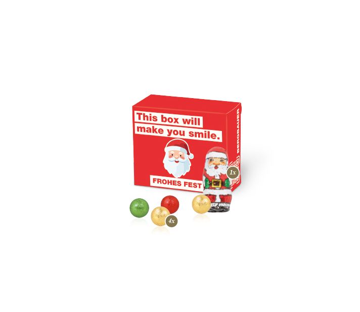 Santa Werbebox mit Fairtrade® Schokolade