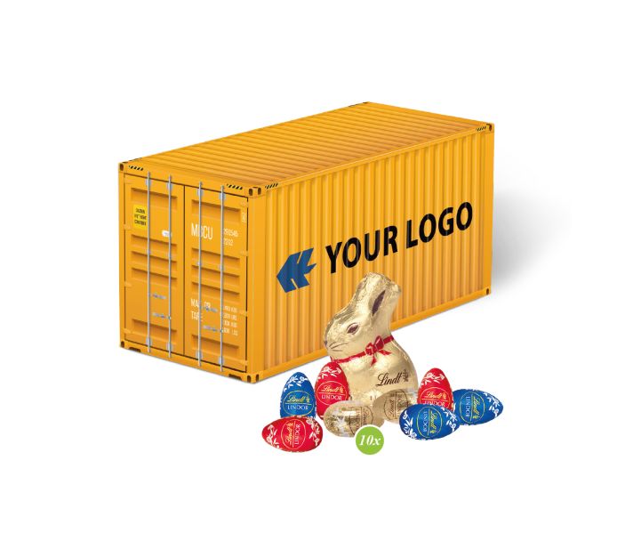 3D Präsent "Container" Ostern mit Lindt Schokoladenmischung