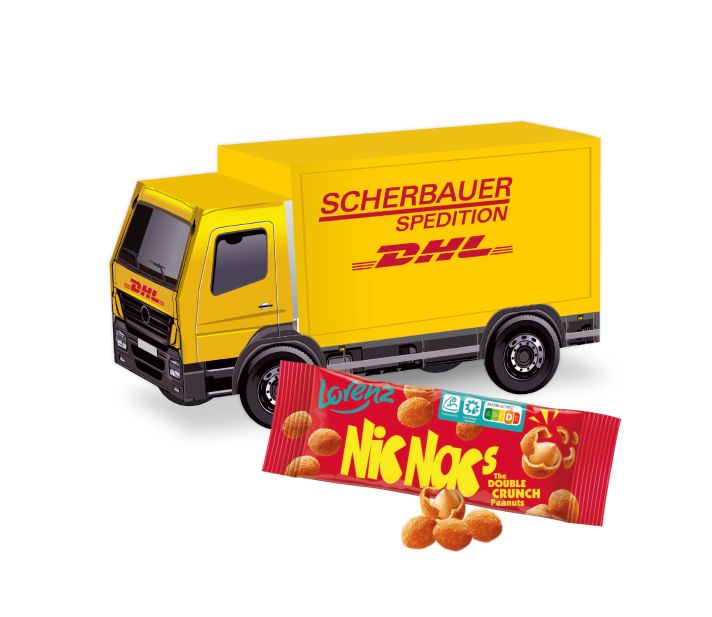 3D Präsent "LKW" mit Lorenz Nic Nac's