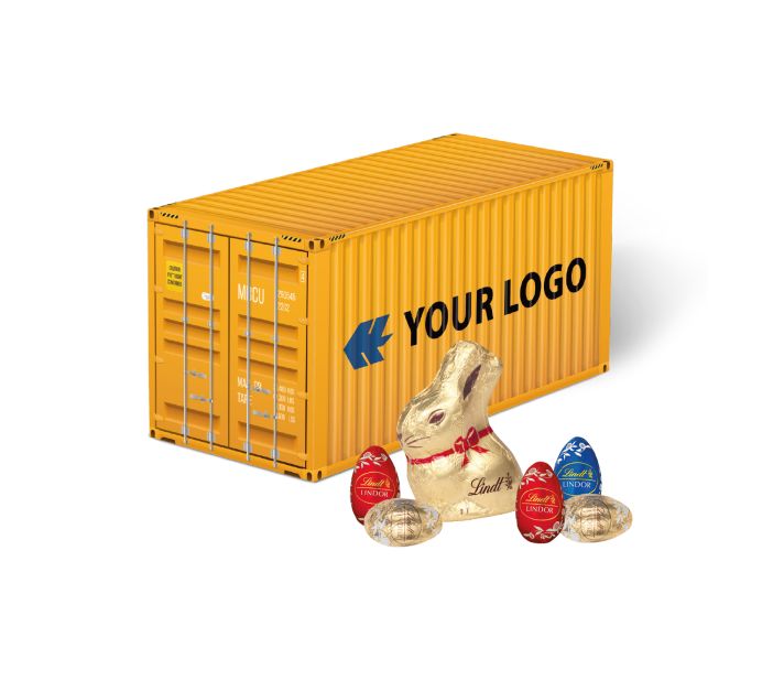 3D Präsent Container Ostern mit Schokoladenmischung von Lindt