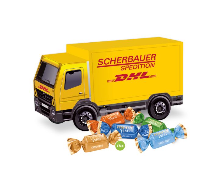 3D Präsent "LKW" mit Merci Petits