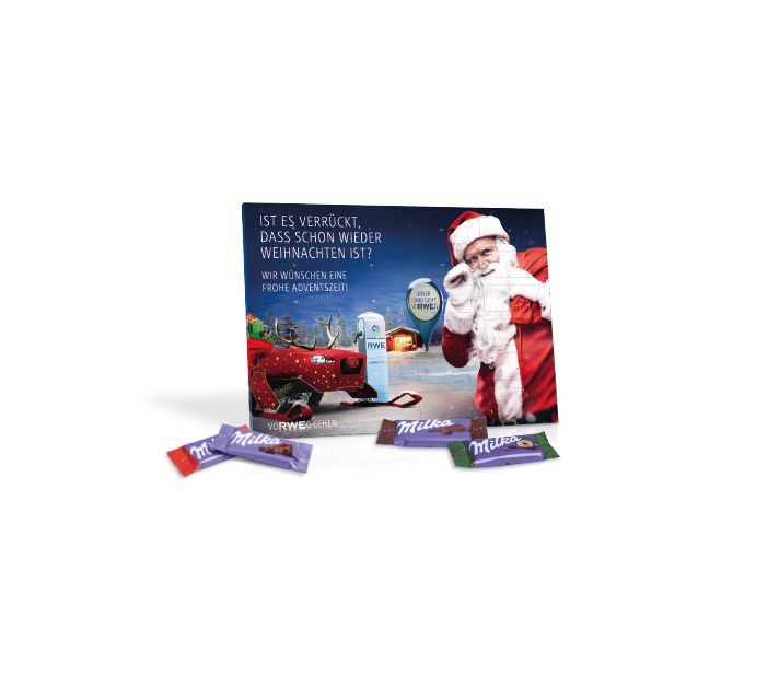 Tisch-Adventskalender mit Milka Schokolade