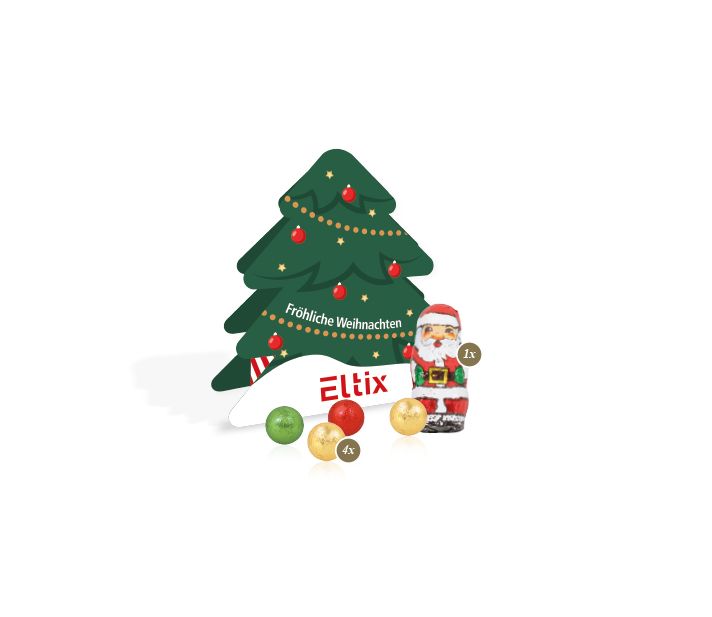 Präsent Tannenbaum mit Fairtrade® Schokolade