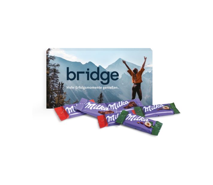 Milka Schokotäfelchen in Präsentbox