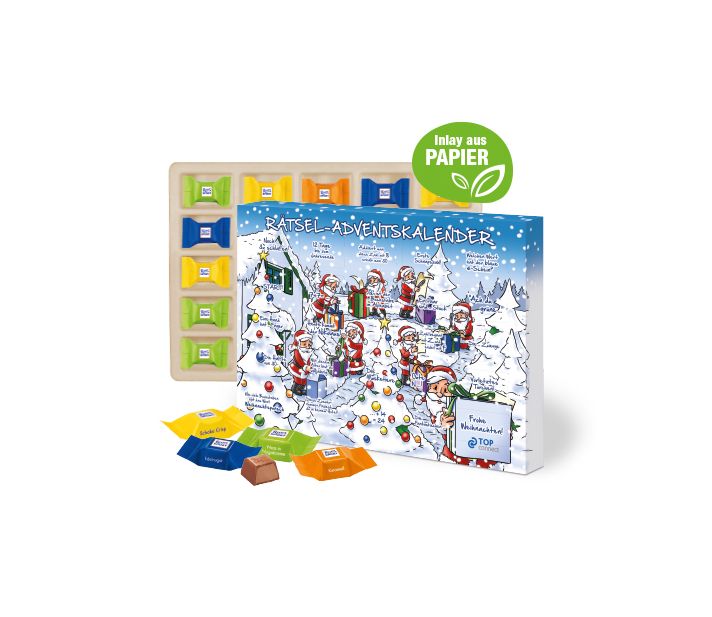 Adventskalender mit Ritter SPORT Schokowürfel