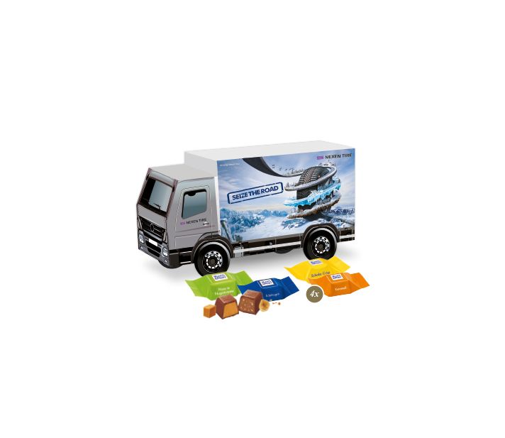 3D Präsent "LKW" mit Ritter SPORT Schokowürfel