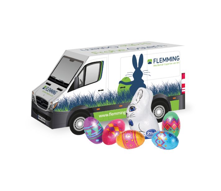 3D Präsent Transporter Ostern mit Schokoladenmischung von Klett