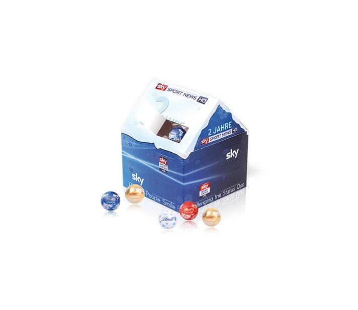 Adventskalender "Weihnachtshaus" Classic mit Lindt Schokolade