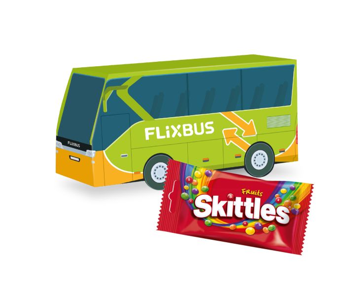 3D Präsent "Bus" mit Skittles®