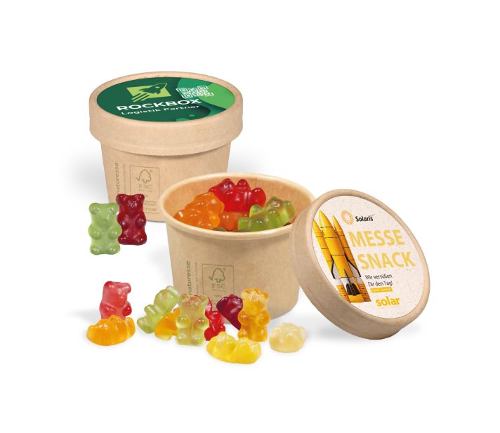 Werbe-Fruchtgummi Paperbox mit Einleger