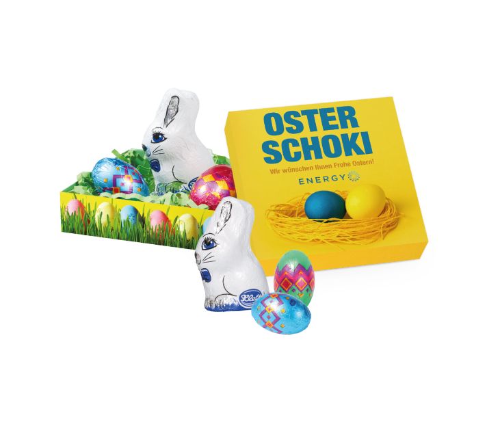 Kleines Osternest mit Klett Schokolade