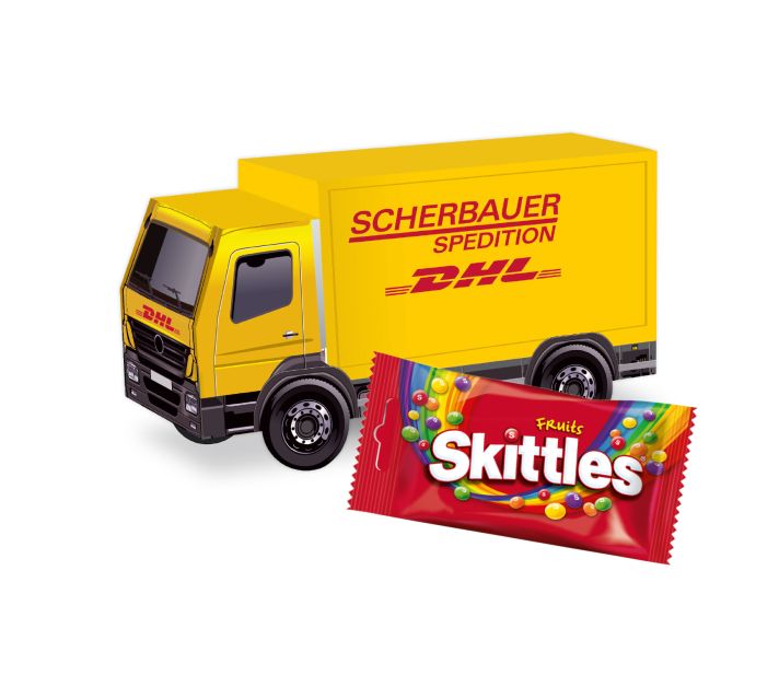 3D Präsent "LKW" mit Skittles®