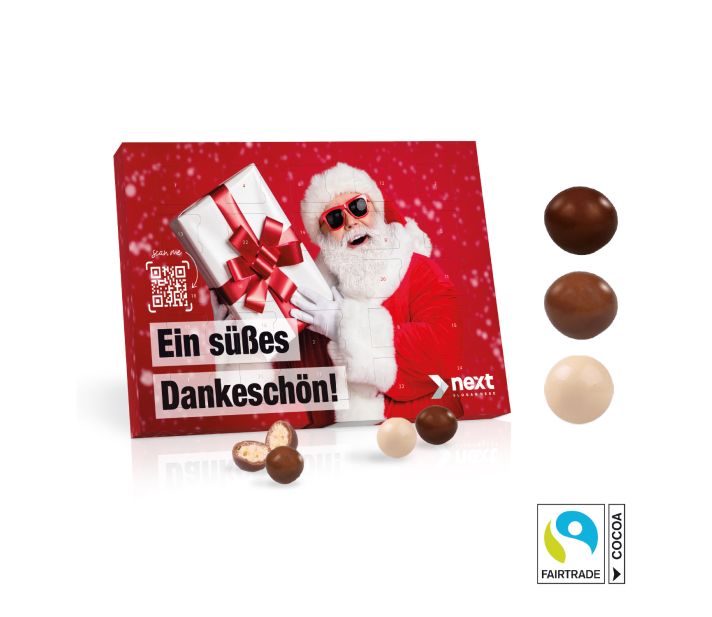 Tisch-Adventskalender mit Brandt Knusperkugeln