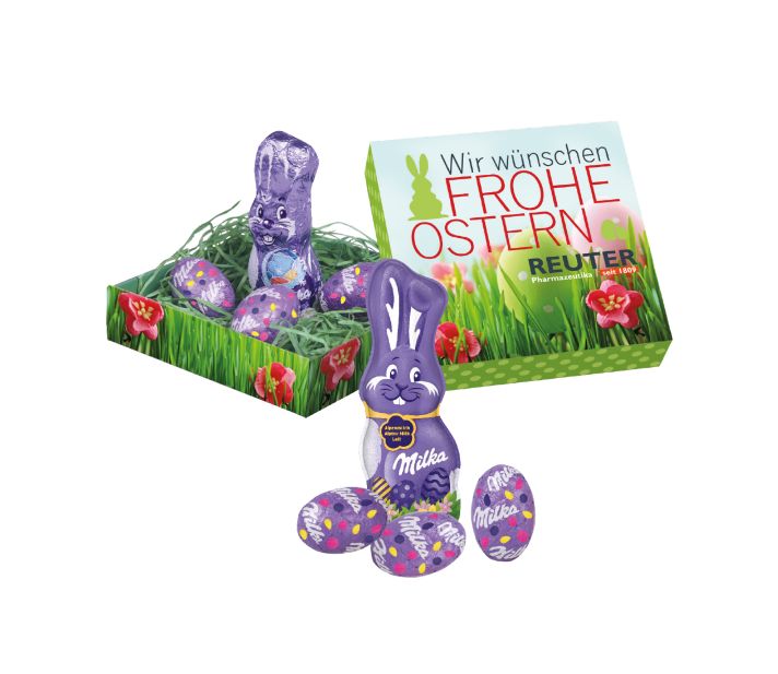 Osternest mit Schokolade von Milka