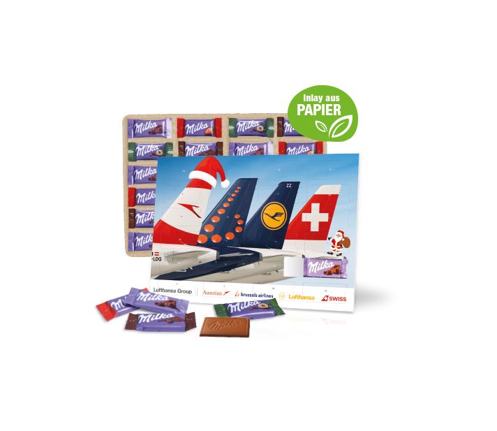 Tisch-Adventskalender mit Milka Schokolade