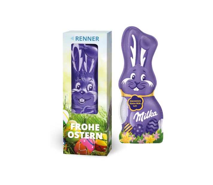 Milka Schmunzelhase In Der Werbebox