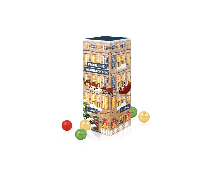 Adventskalender "Turm" mit Fairtrade® Schokolade