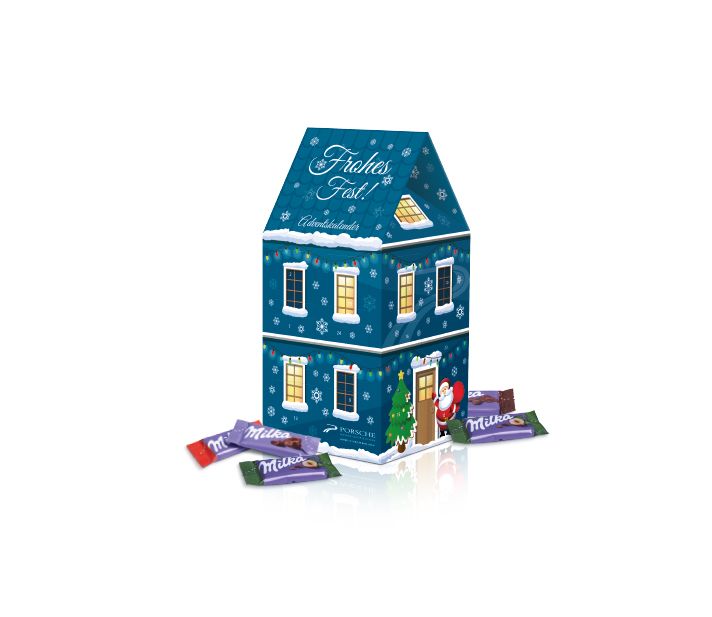 Adventskalender-Haus "XL" mit Milka Schokolade