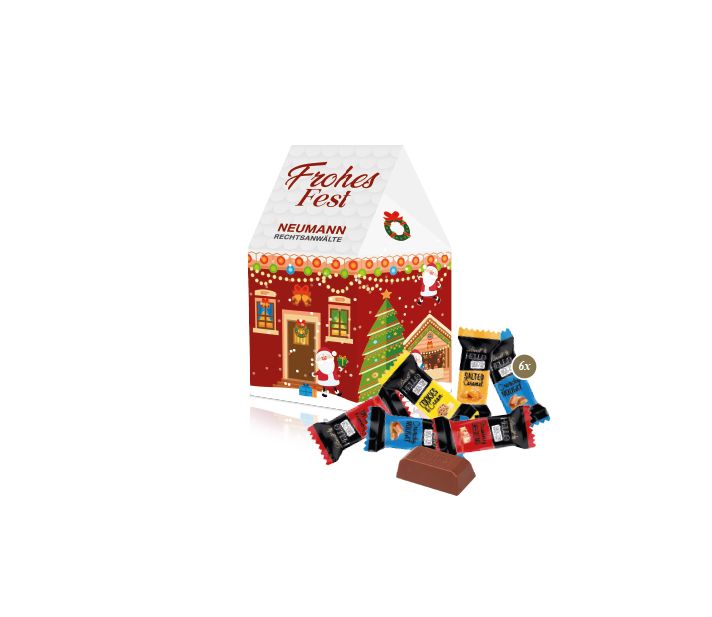 3D Präsent "Haus" mit Lindt HELLO