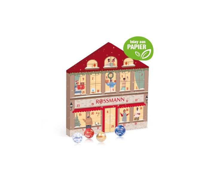 Adventskalender Weihnachtshaus "Exklusiv" mit Lindt Minis