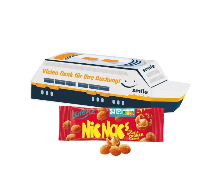 3D Präsent "Schiff" mit Lorenz Nic Nac's