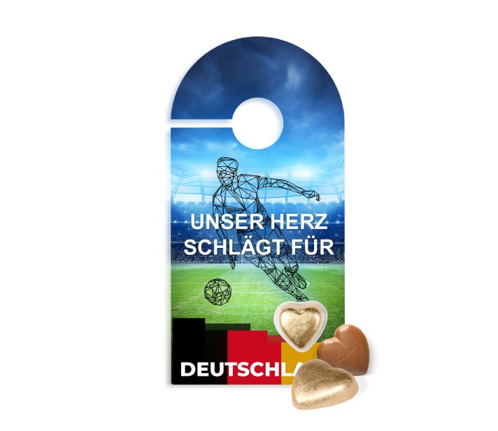 Schokokarte "Türanhänger" mit Lindt Herz
