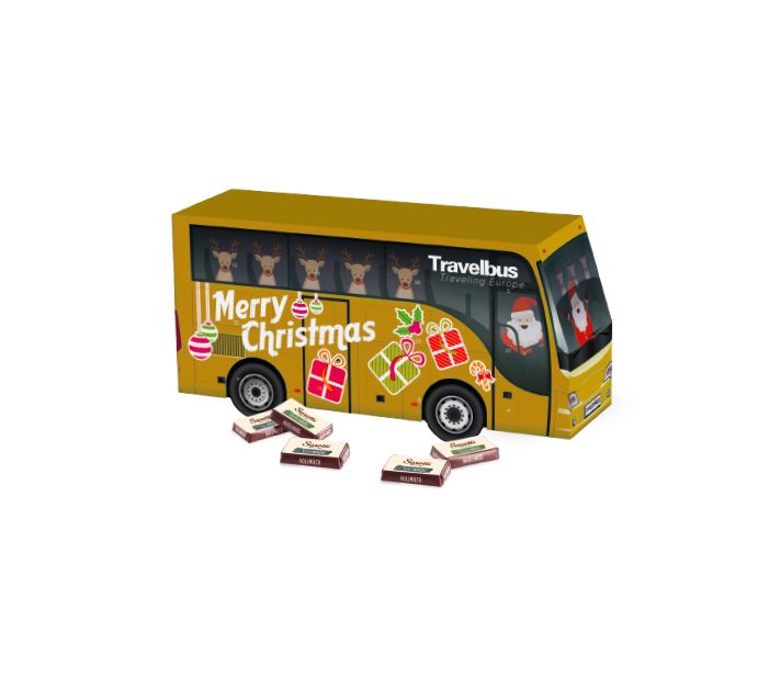 3D Adventskalender "Bus" mit Sarotti Fairtrade®