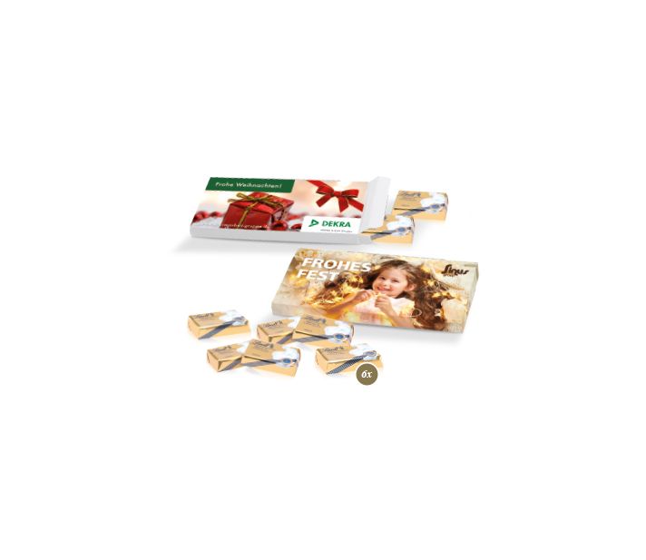 Präsentbox mit Lindt Schokotäfelchen