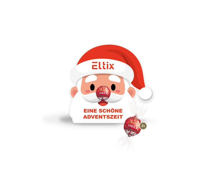 Weihnachtsmann mit Lindt Lindor Kugel