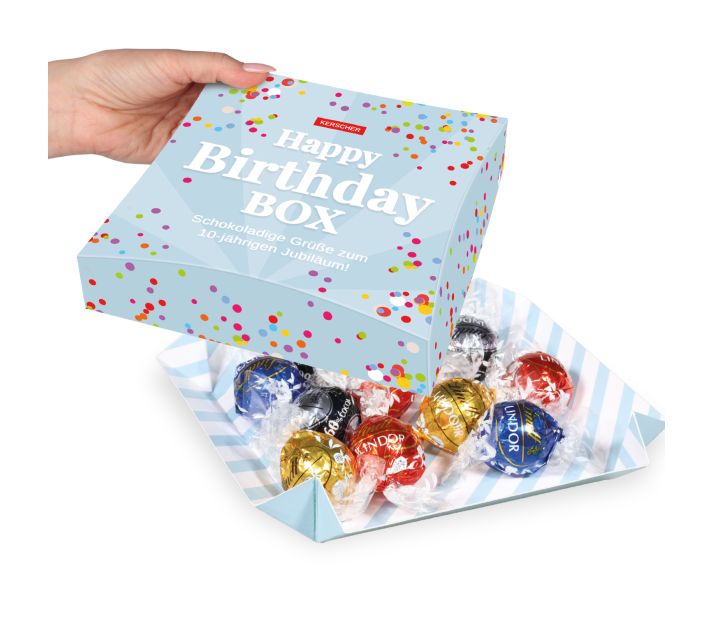 Präsentbox mit Lindt Lindor Pralinés