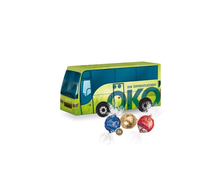 3D Präsent "Bus" mit Lindor Pralinés