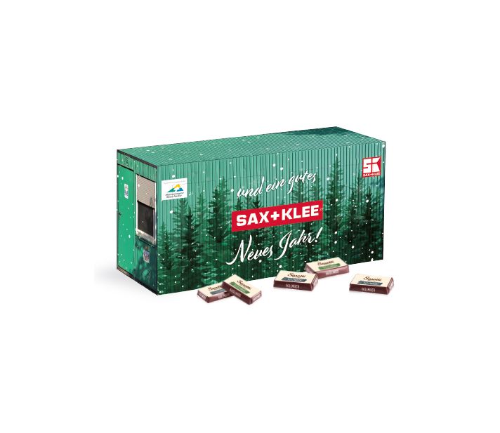 3D Adventskalender "Container" mit Sarotti Fairtrade®
