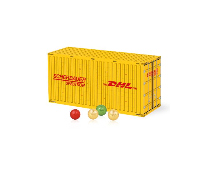 3D Adventskalender "Container" mit Fairtrade® Schokolade