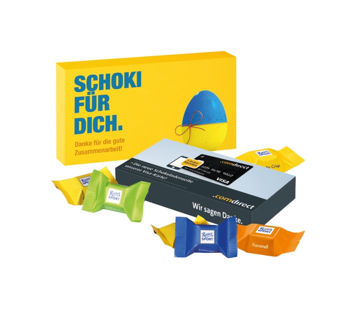 Ritter SPORT Schokowürfel in Präsentbox