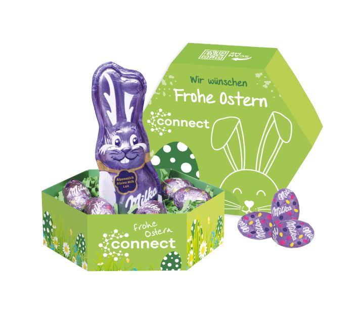 Großes Osternest mit Schokolade von Milka