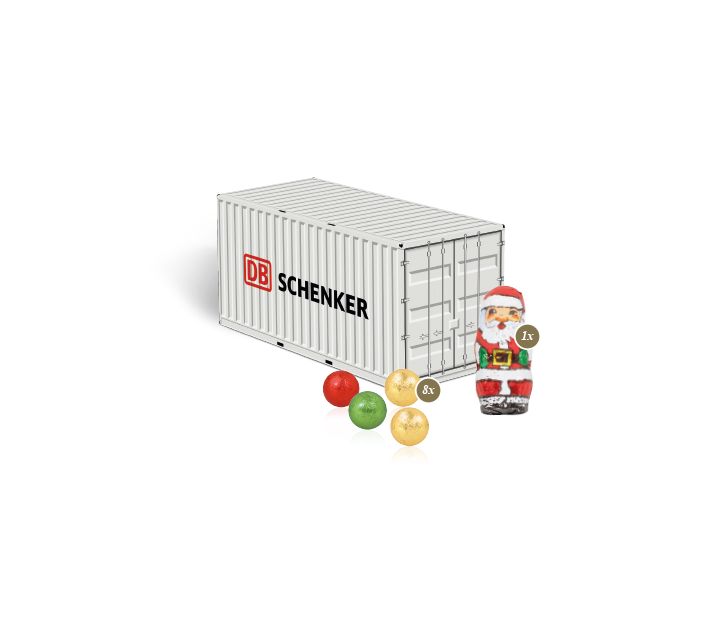 3D Präsent "Container" mit Fairtrade® Schokolade