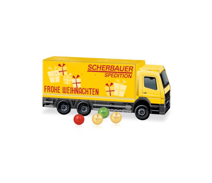 3D Adventskalender "LKW" mit Fairtrade® Schokolade