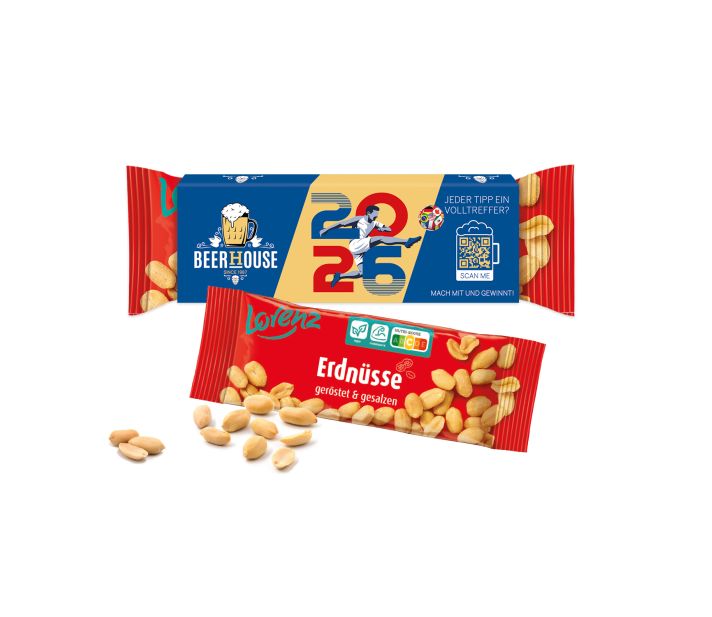 Lorenz Erdnüsse im Werbeschuber