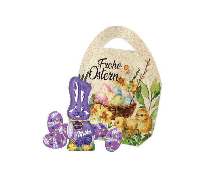 Premium Osterei mit Schokoladenmischung von Milka