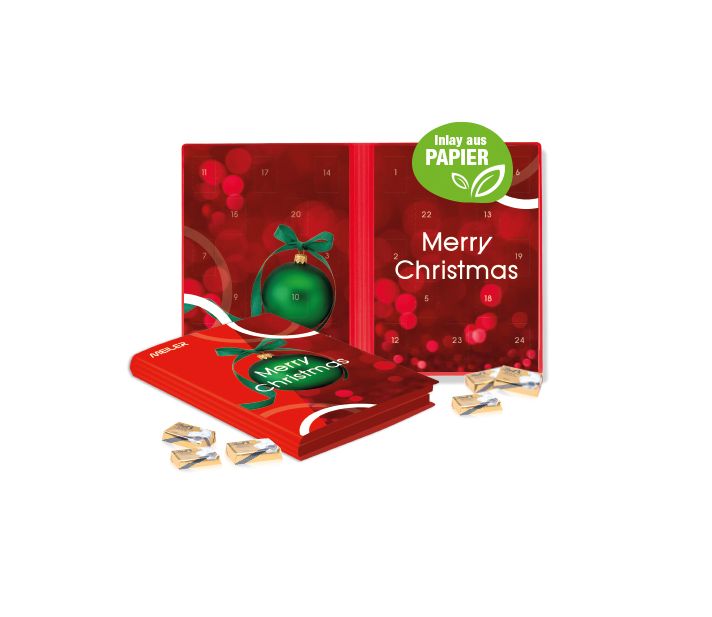Adventskalender Weihnachtsbuch mit Lindt Schokolade