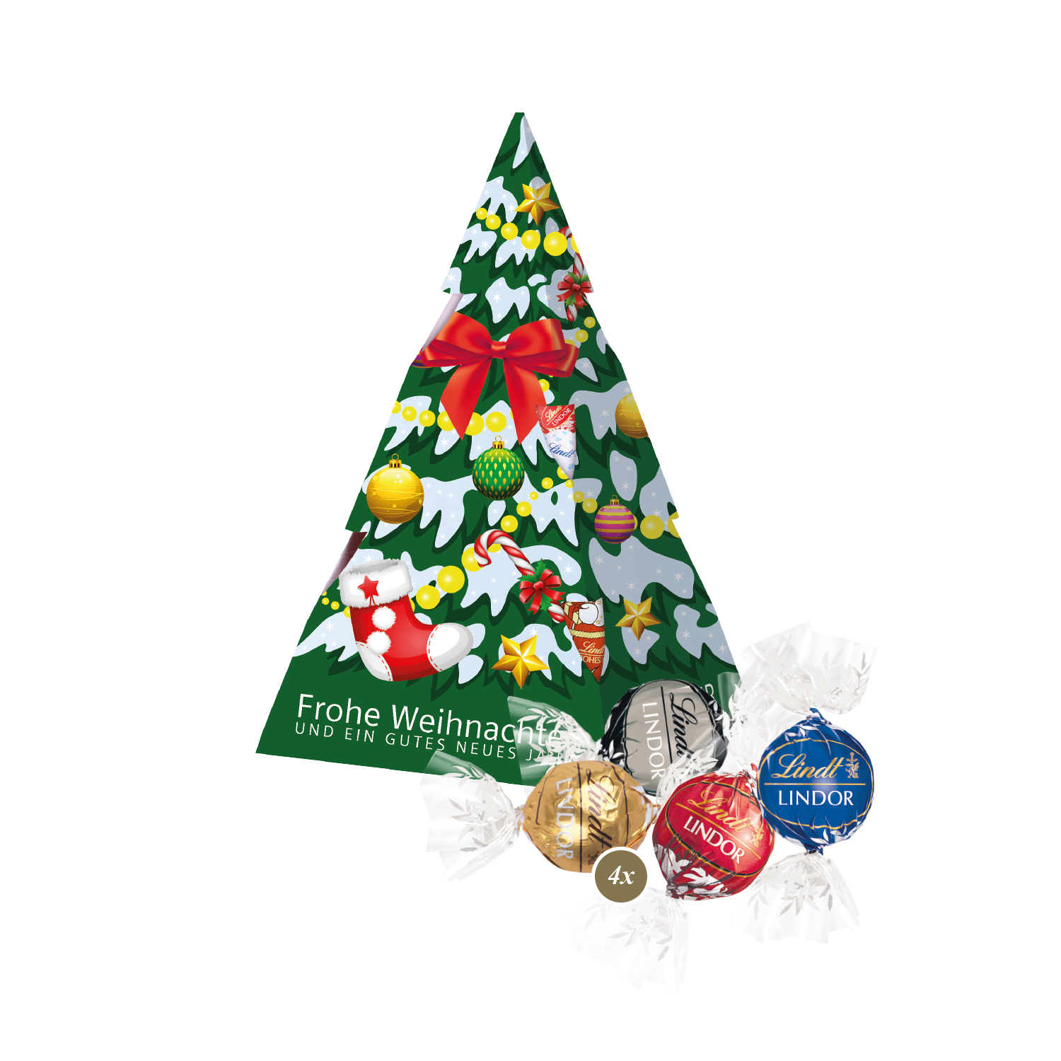 Präsent "Weihnachtsbaum" mit Lindor Pralinés